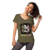 No Pain No Gain Women’s Fitted V-neck T-shirt - Beyond T-shirts