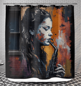 Notes Flow Like Honey Shower Curtain - Beyond T-shirts