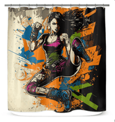 One Punch At A Time Shower Curtain - Beyond T-shirts