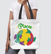 Pisces Basketweave Tote Bag | Zodiac Series 5 - Beyond T-shirts