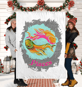 Pisces Sherpa Blanket | Zodiac Series 11 - Beyond T-shirts