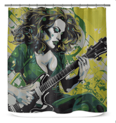 Playing Guitar is Truth Shower Curtain Twin