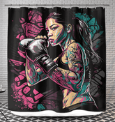 Punch Fear in the Face Shower Curtain - Courageous Bathroom Decor