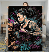 Push Harder, Punch Higher Sherpa Blanket - Front View