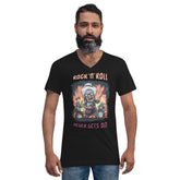 Rock N Roll Unisex Short Sleeve V-Neck T-Shirt - Beyond T-shirts