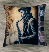 Sax It Up Outdoor Pillow - Beyond T-shirts