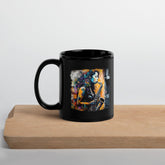 Saxophone Inspires Her Art Black Glossy Mug - Beyond T-shirts