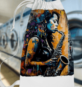 Saxophone Inspires Her Art Laundry Bag - Beyond T-shirts