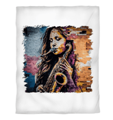 Saxophone Is Her Voice Duvet Cover - Beyond T-shirts