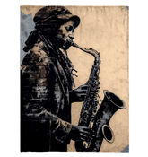 Saxophone Swagger Sherpa Blanket - Beyond T-shirts