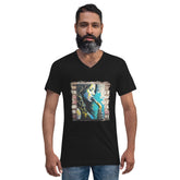 She Breathes Through Music Unisex Short Sleeve V-Neck T-Shirt - Beyond T-shirts