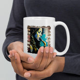 She Breathes Through Music White Glossy Mug - Beyond T-shirts