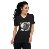 She Owns The Stage Unisex Short Sleeve V-Neck T-Shirt - Beyond T-shirts