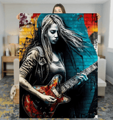 She's Got The Blues Sherpa Blanket - Beyond T-shirts