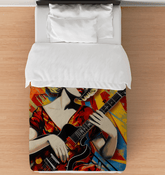 Sing Love Guitar Duvet Cover