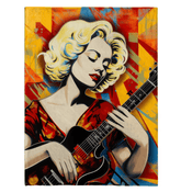 Sing Love Guitar Sherpa Blanket