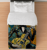 Six Strings Duvet Cover - Guitar Themed Bedding