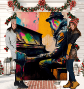 Slappin' Dem Keys Sherpa Blanket - Beyond T-shirts