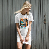 Stay Focused Stay Fierce Organic Cotton T-Shirt Dress - Beyond T-shirts