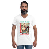 Sweat Is Just Fat Crying Unisex Short Sleeve V-Neck T-Shirt - Beyond T-shirts