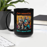 Thats a Meowsterpiece Black Glossy Mug - Beyond T-shirts