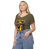 The Only Limit Is Fear Women’s Fitted V-Neck T-Shirt - Beyond T-shirts