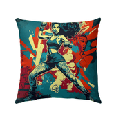 Train Hard, Fight Harder Outdoor Pillow - Beyond T-shirts