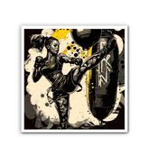 Train Hard, Fight Smart Canvas Twin Artwork