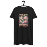Train Hard Stay Focused Organic Cotton T-Shirt Dress - Beyond T-shirts