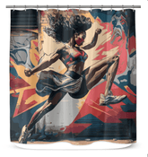 Train Hard Stay Focused Shower Curtain - Beyond T-shirts