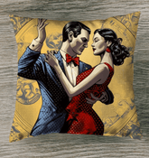 Two Bodies, One Language Outdoor Pillow Towel - Blue Striped Design