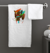 Watercolor Boar Bath Towel - Beyond T-shirts