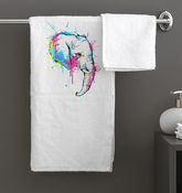 Watercolor Elephant Bath Towel - Beyond T-shirts