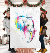 Watercolor Elephant Sherpa Blanket - Beyond T-shirts