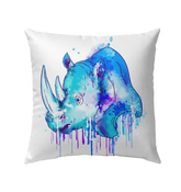 Watercolor Rhino Outdoor Pillow - Beyond T-shirts