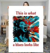 What A Blues Looks Like Sherpa Blanket - Beyond T-shirts