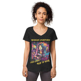 You Just Need To Rock Women’s Fitted V-neck T-shirt - Beyond T-shirts