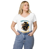 Your Fight Your Rules Women’s Fitted V-Neck T-Shirt - Beyond T-shirts