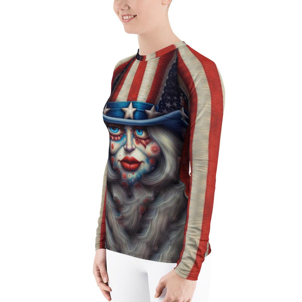 A Celebration Of America America the Beautiful Women's Rash Guard - Beyond T-shirts