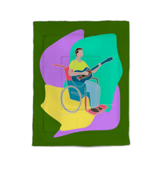 A Man Playing Guitar Comforter - Twin - Beyond T-shirts