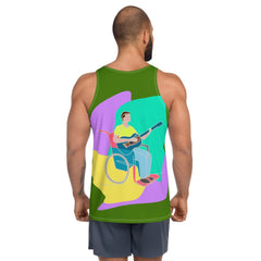 A Man PlayiMan Playing Guitar Unisex Tank Topng Guitar Men's Tank Top - Beyond T-shirts