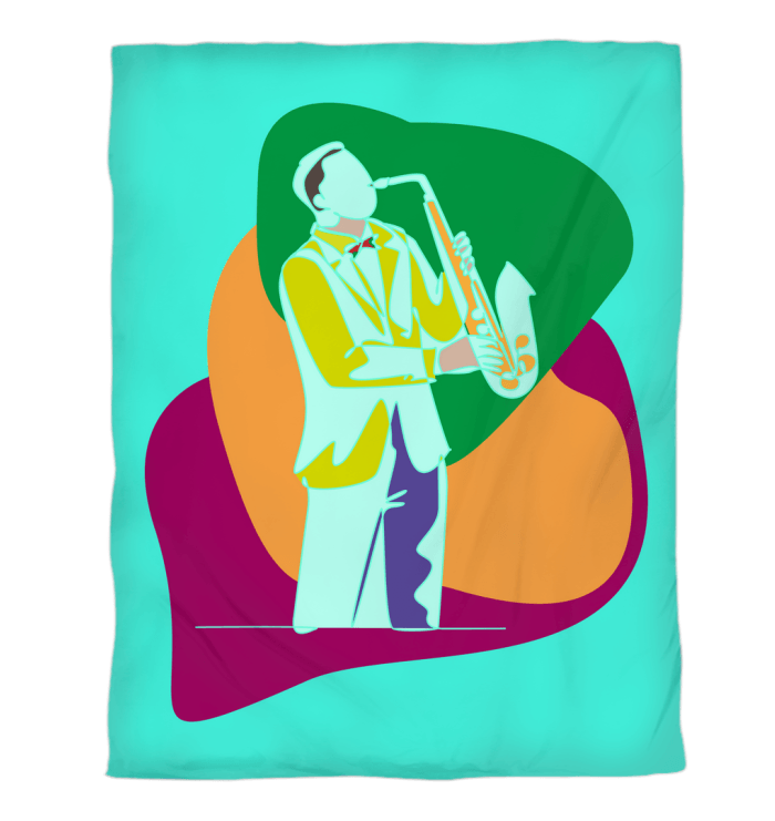 A Man Plays The Trumpet Duvet Cover - Beyond T-shirts