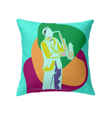 A Man Plays The Trumpet Indoor Pillow - Beyond T-shirts
