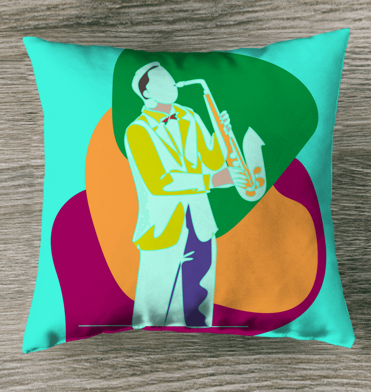 A Man Plays The Trumpet Indoor Pillow - Beyond T-shirts