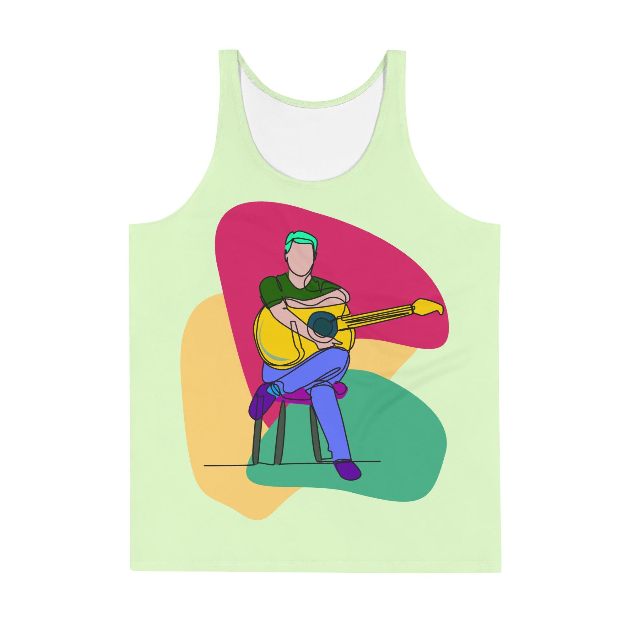 Music-themed tank top for men and women
