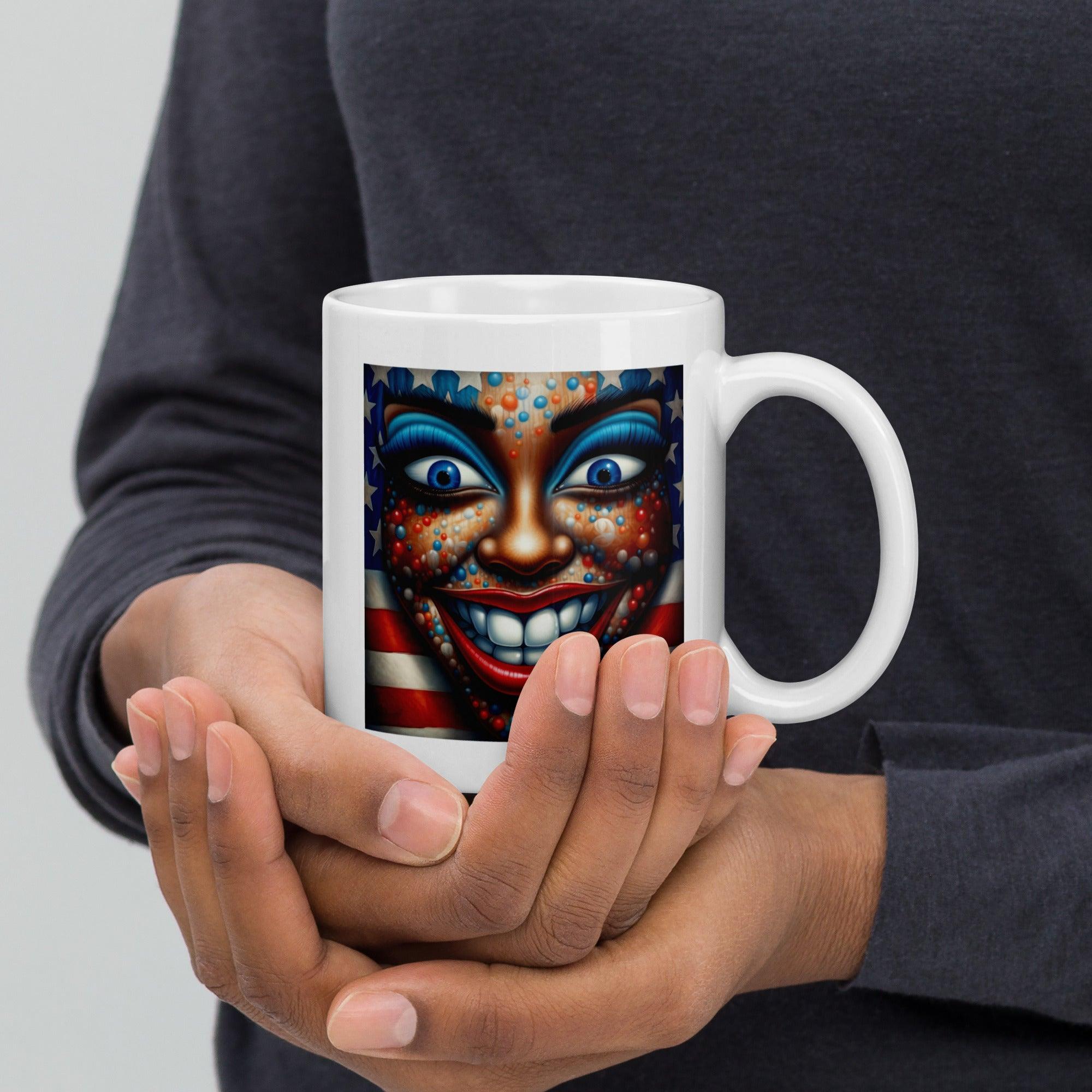 A New American Revolution White Glossy Mug - Beyond T-shirts