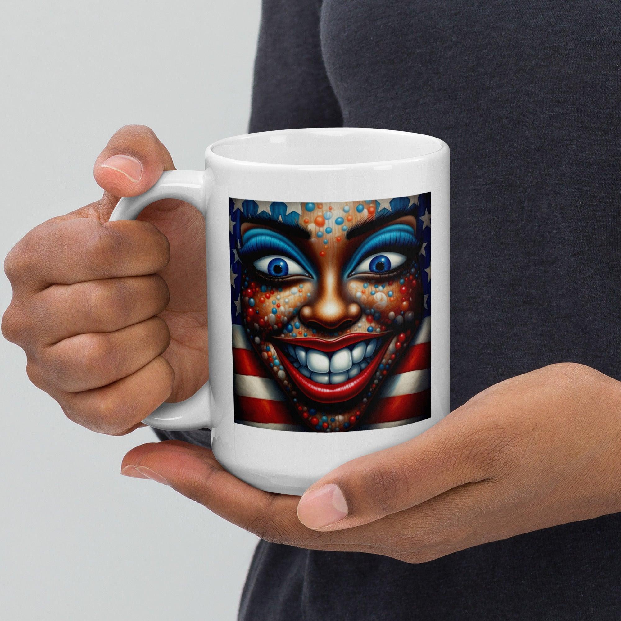 A New American Revolution White Glossy Mug - Beyond T-shirts