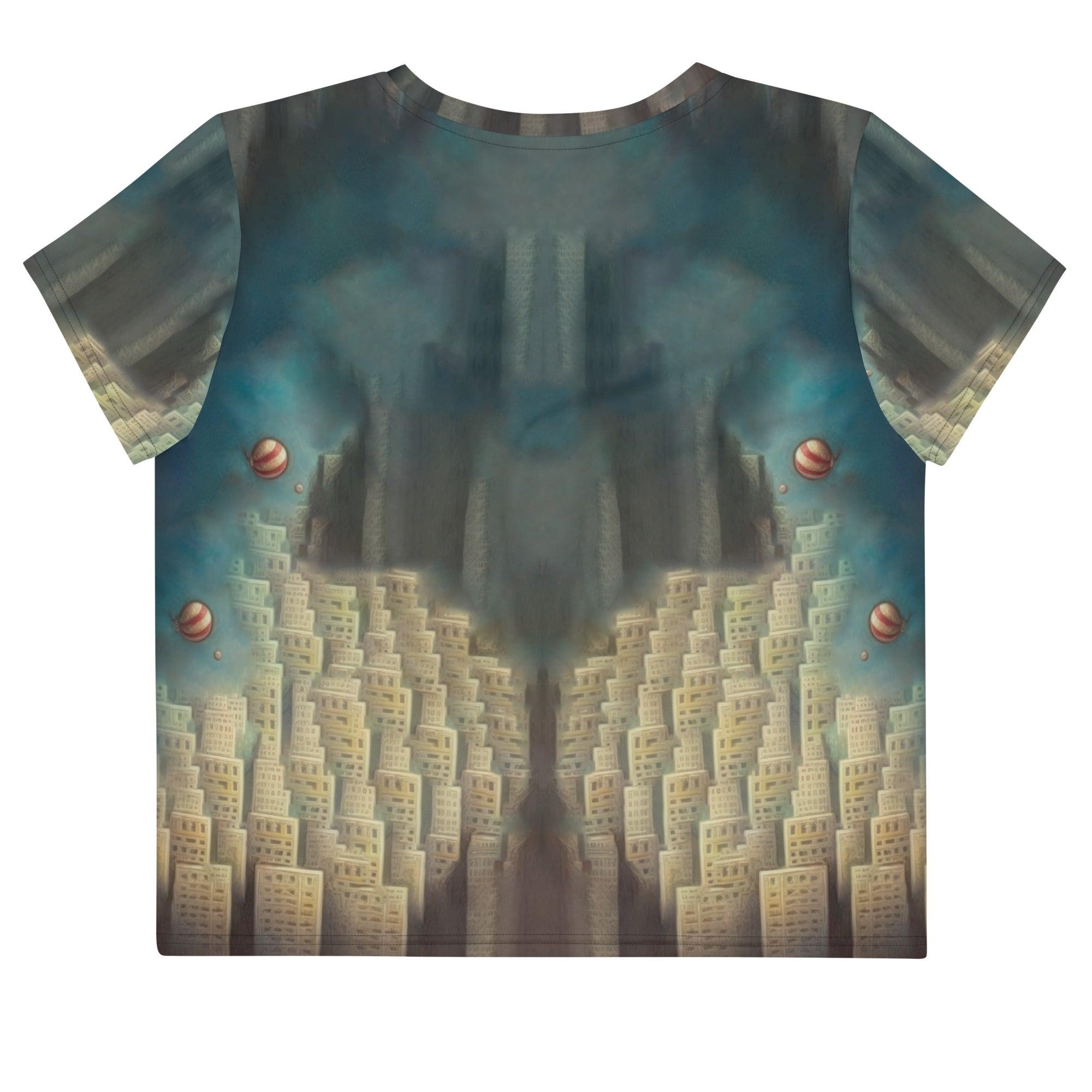 Abstract Adventure All-Over Print Crop Tee - Beyond T-shirts