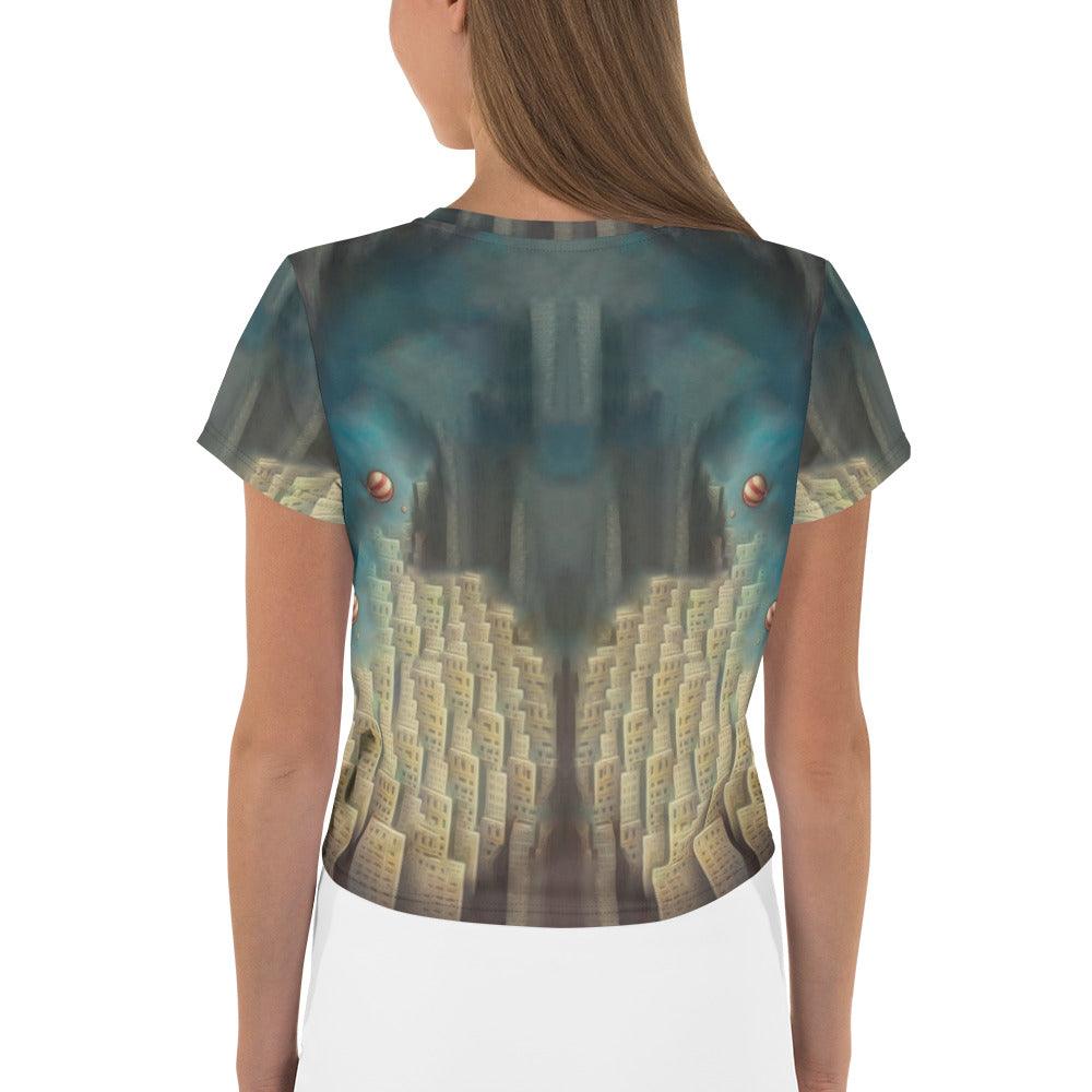 Abstract Adventure All-Over Print Crop Tee - Beyond T-shirts