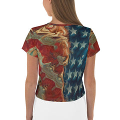 Abstract Amalgamation All-Over Print Crop Tee - Beyond T-shirts